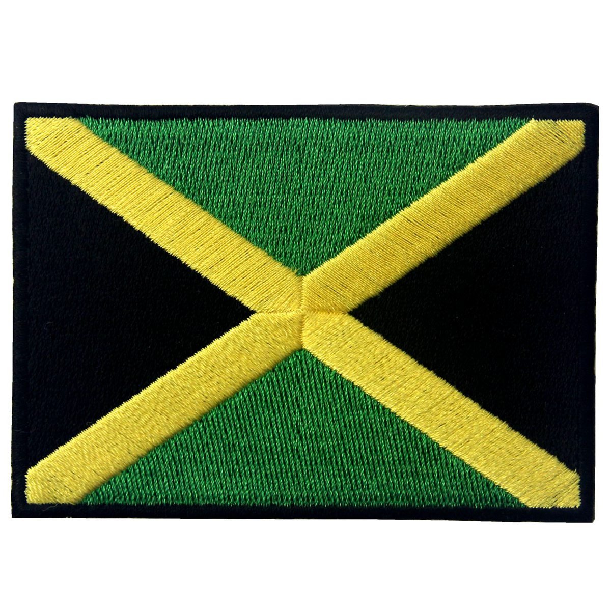 Jamaica Flag Embroidered Emblem Rasta Jamaican Rastafarian National Iron On Sew On Patch EmbTao