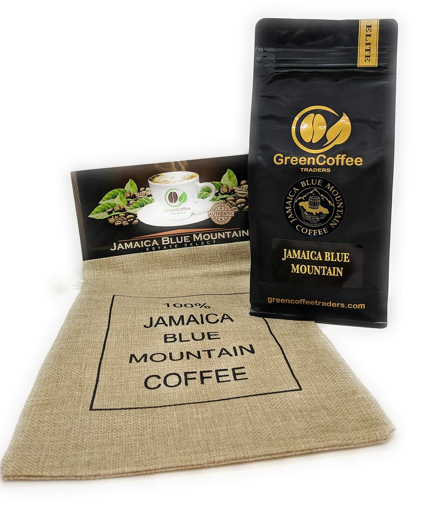 Green Coffee Traders Whole Bean 1LB. 100% Jamaica Jamaican Blue Mountain Roasted Coffee Green Coffee Traders