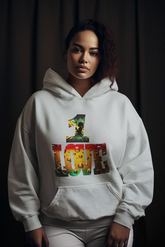 Jamaican Theme Hoodie Sweatshirt - 1 Love Imaging876