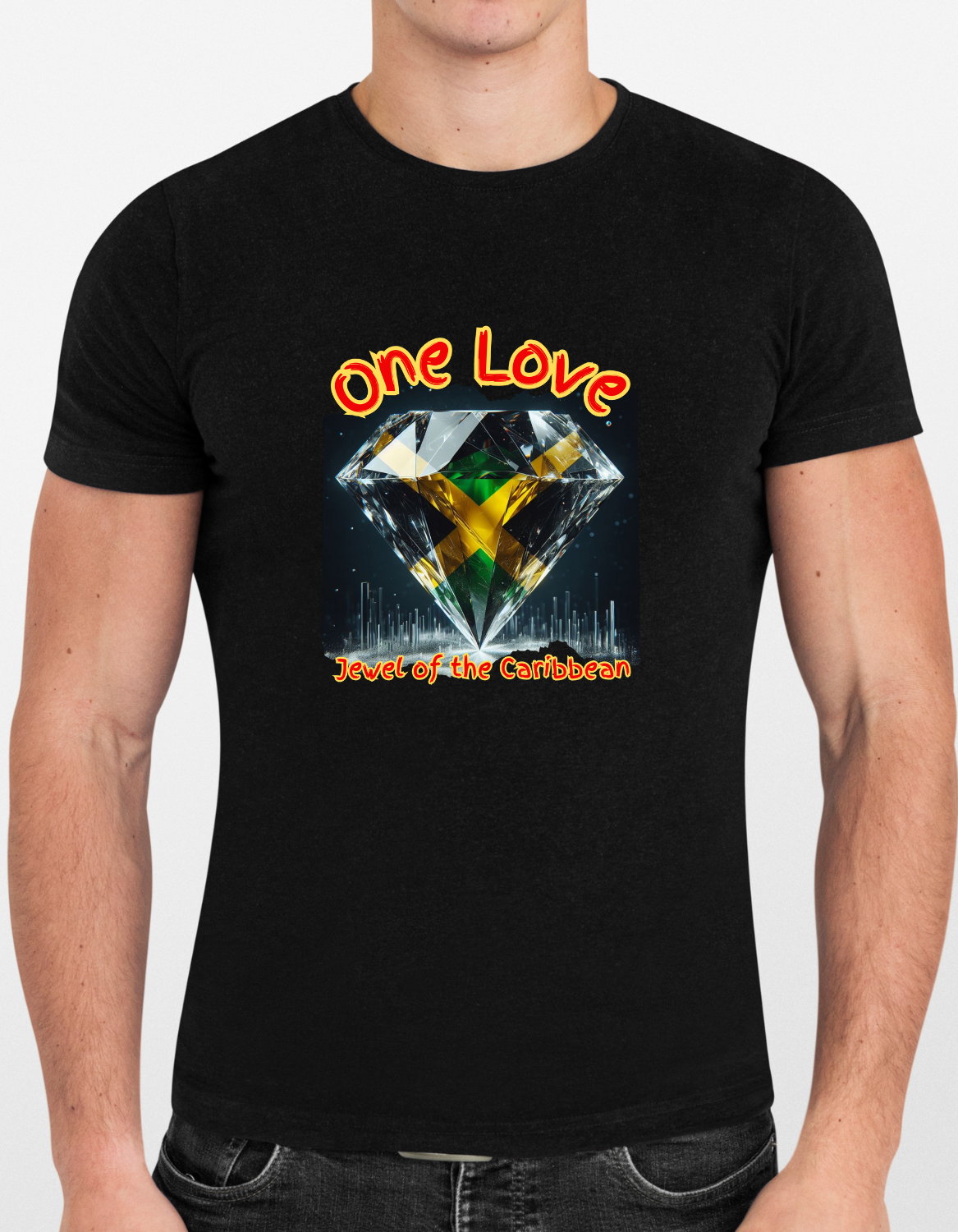 Jamaican T shirt - One Love Jewel of the Caribbean