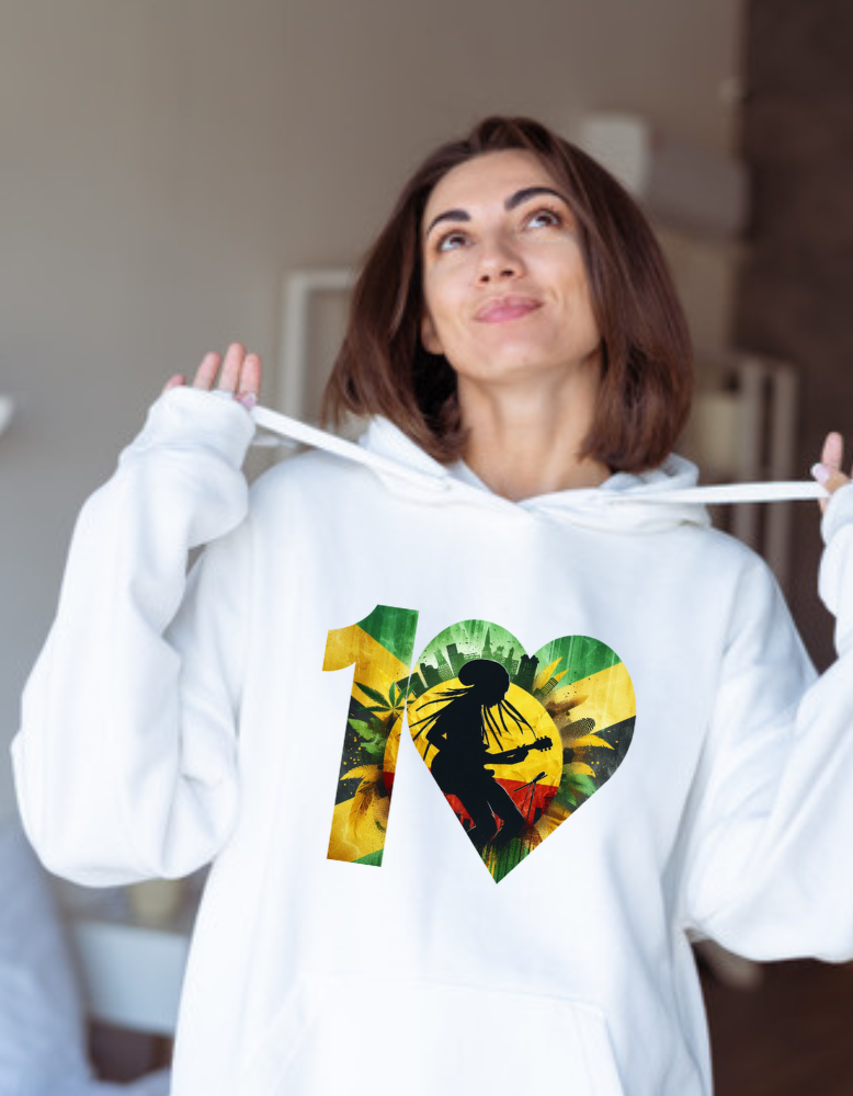 Jamaica Themed Hoodie Pullover - 1 Love Imaging876