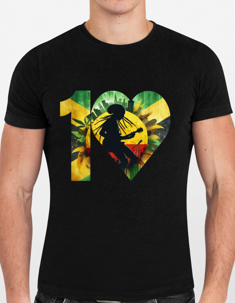 Jamaica T shirt Top  Flag Theme  - One Love Imaging876