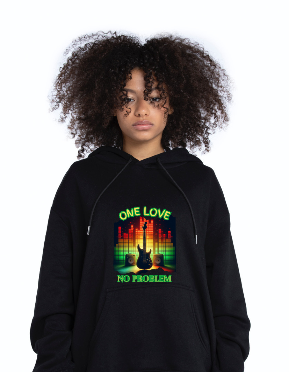 One Love No Problem Sound Bar - Jamaican Hooded Sweater Design Imaging876