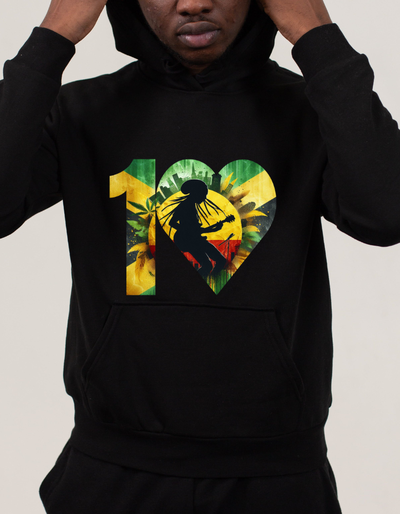 Jamaica Themed Hoodie Pullover - 1 Love Imaging876