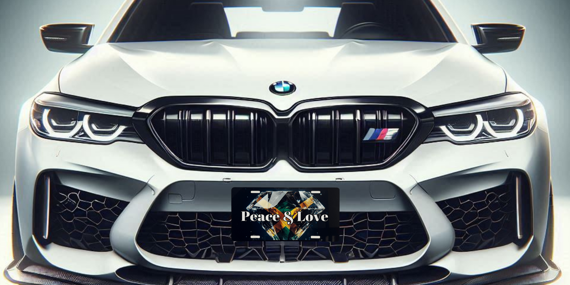 jamaica themed vanity tag license plate on BMW M3 