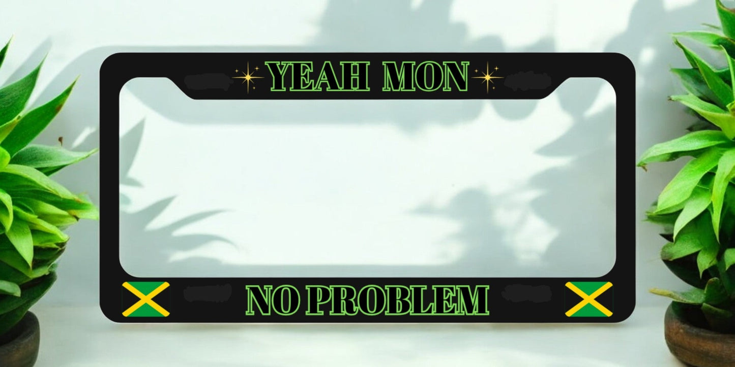 Jamaica-Themed License Vanity Plate Frame – Durable, Stylish & Rust-Proof Imaging876