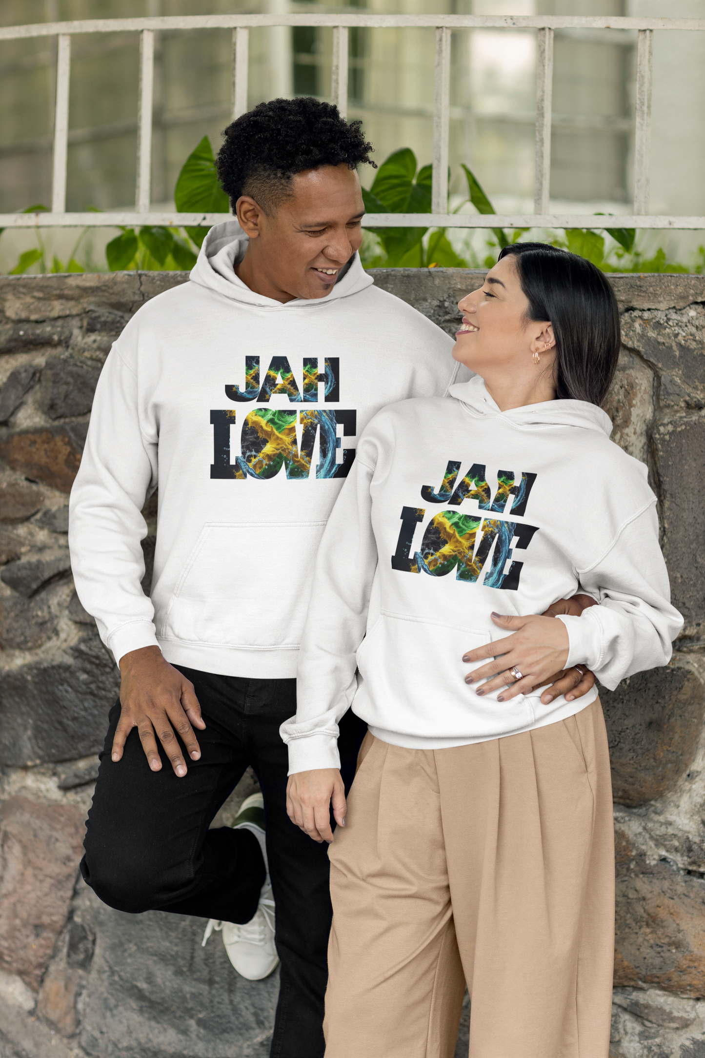 Jamaican Themed Hoodie Sweater - Jah Love Imaging876