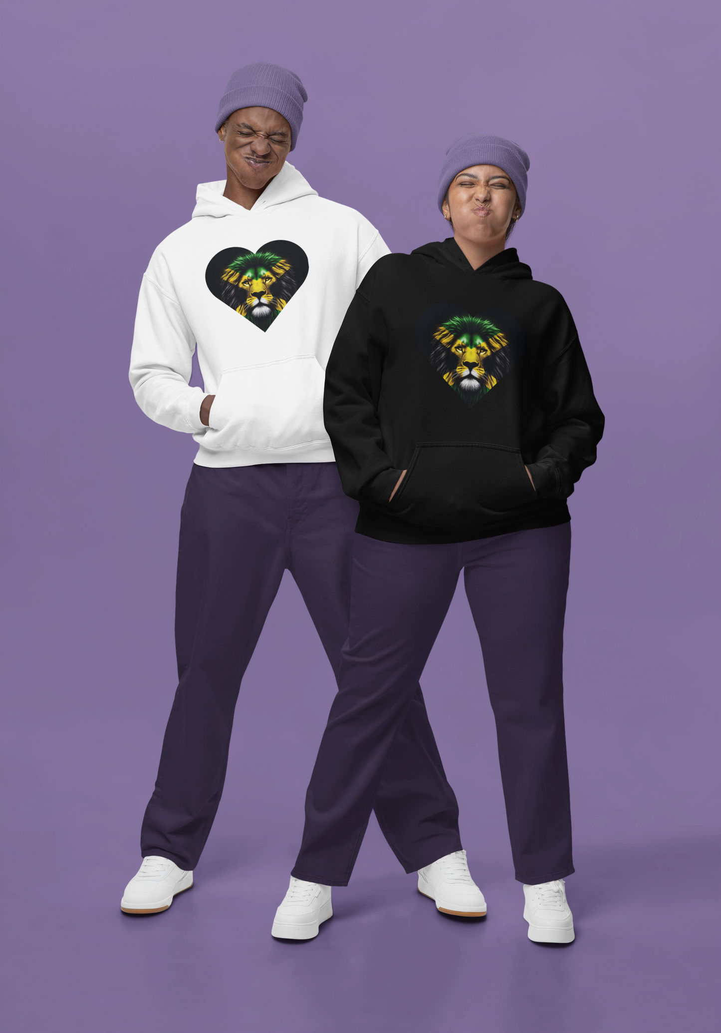 Jamaican Themed Hoodie Pullover - Lion Heart Imaging876