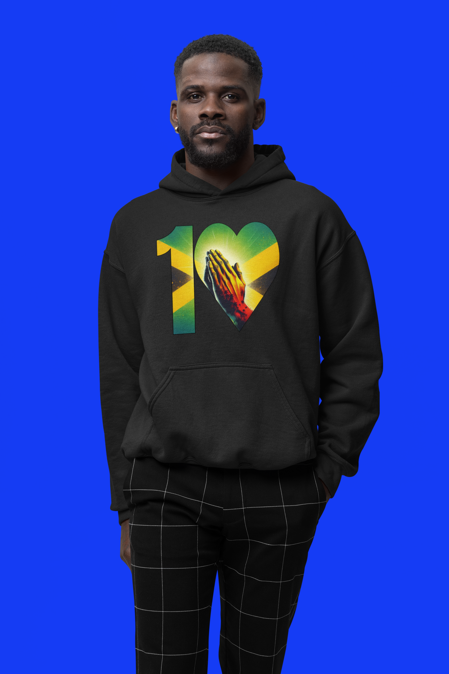 Jamaican Theme Hoodie Pullover - 1 Love Prayer Imaging876