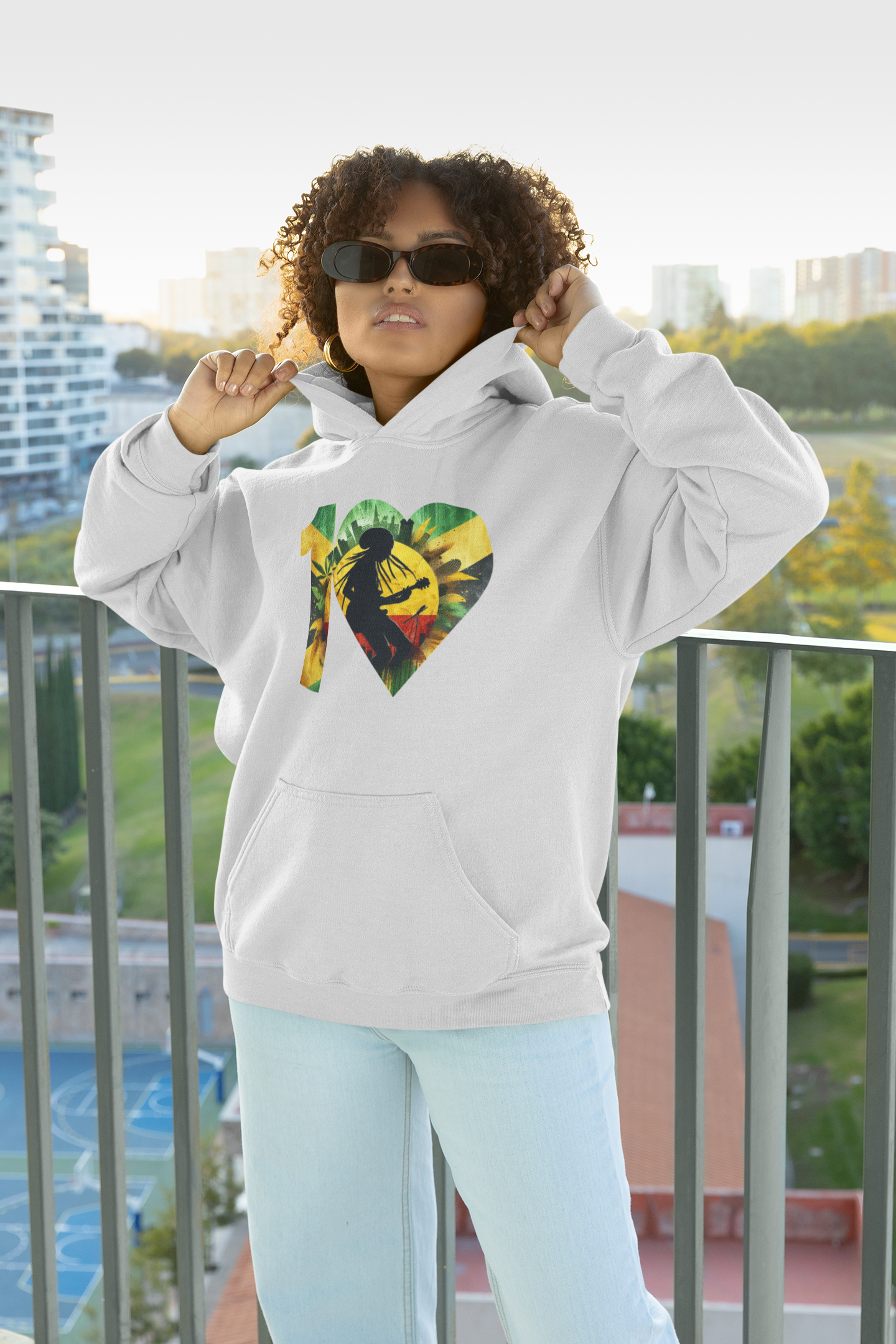 Jamaica Themed Hoodie Pullover - 1 Love Imaging876