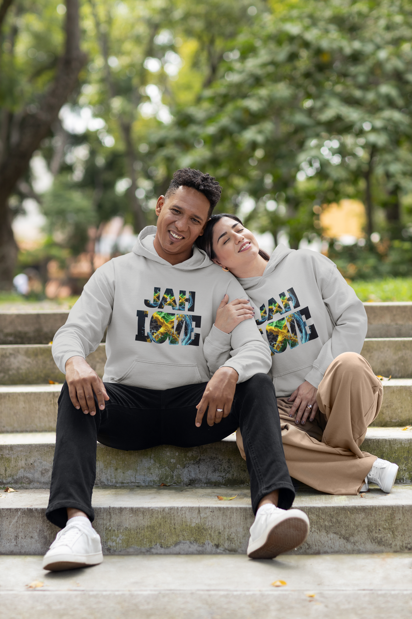 Jamaican Themed Hoodie Sweater - Jah Love Imaging876