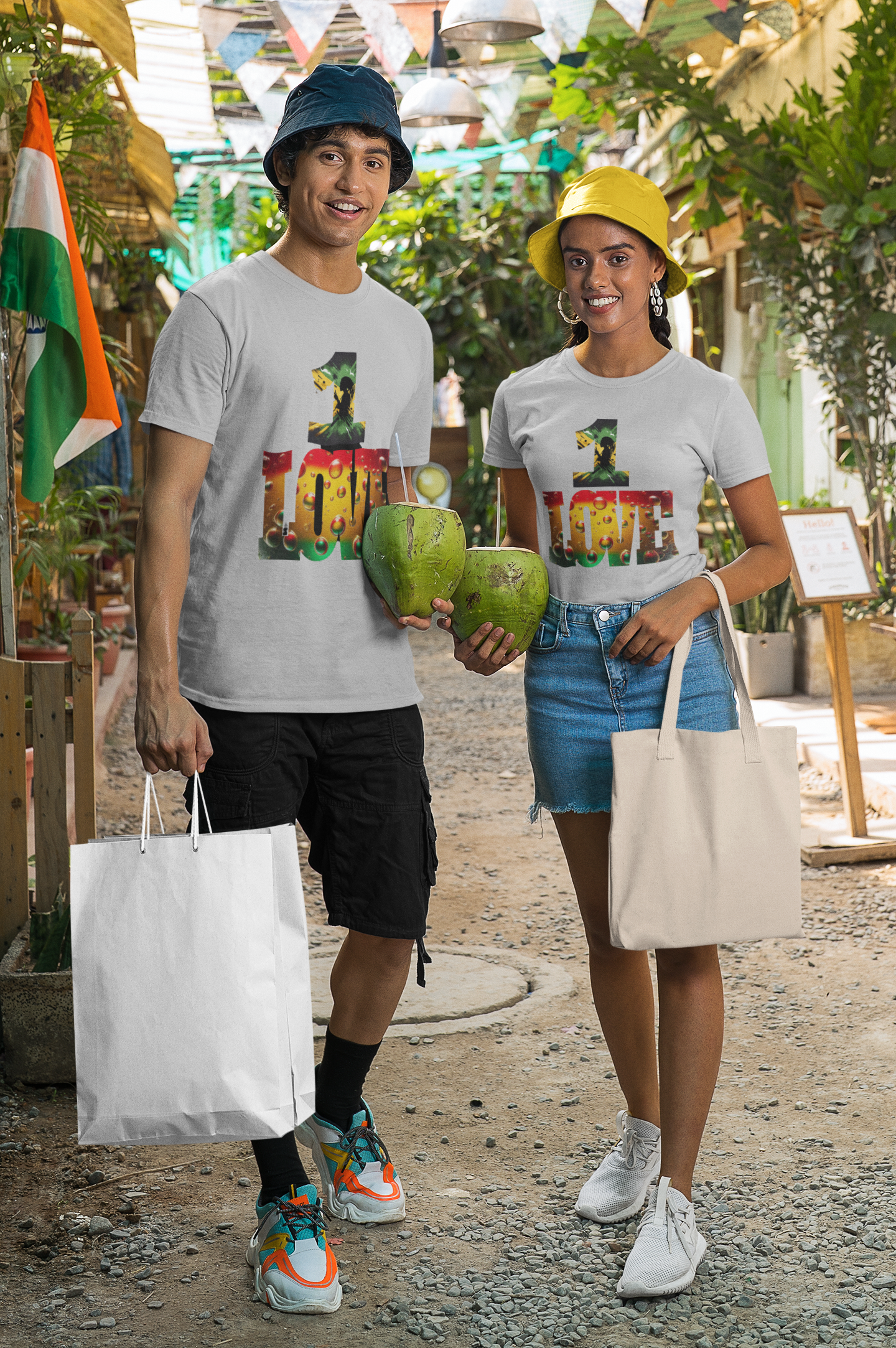 Jamaica Theme T Shirt - 1 Love Imaging876