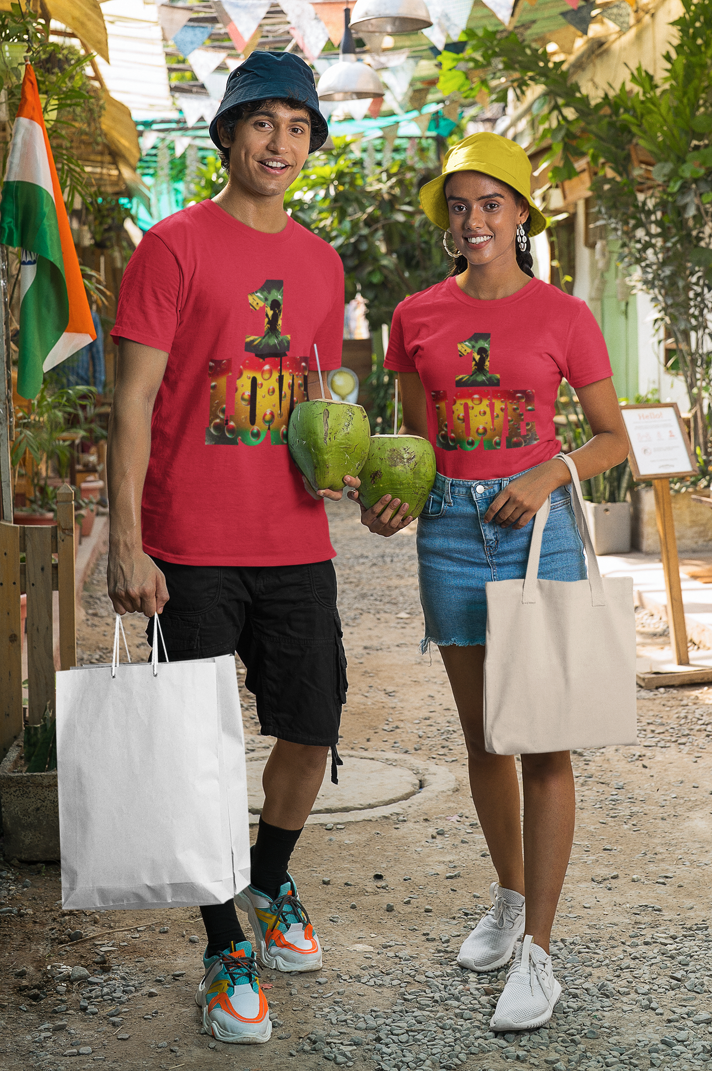 Jamaica Theme T Shirt - 1 Love Imaging876