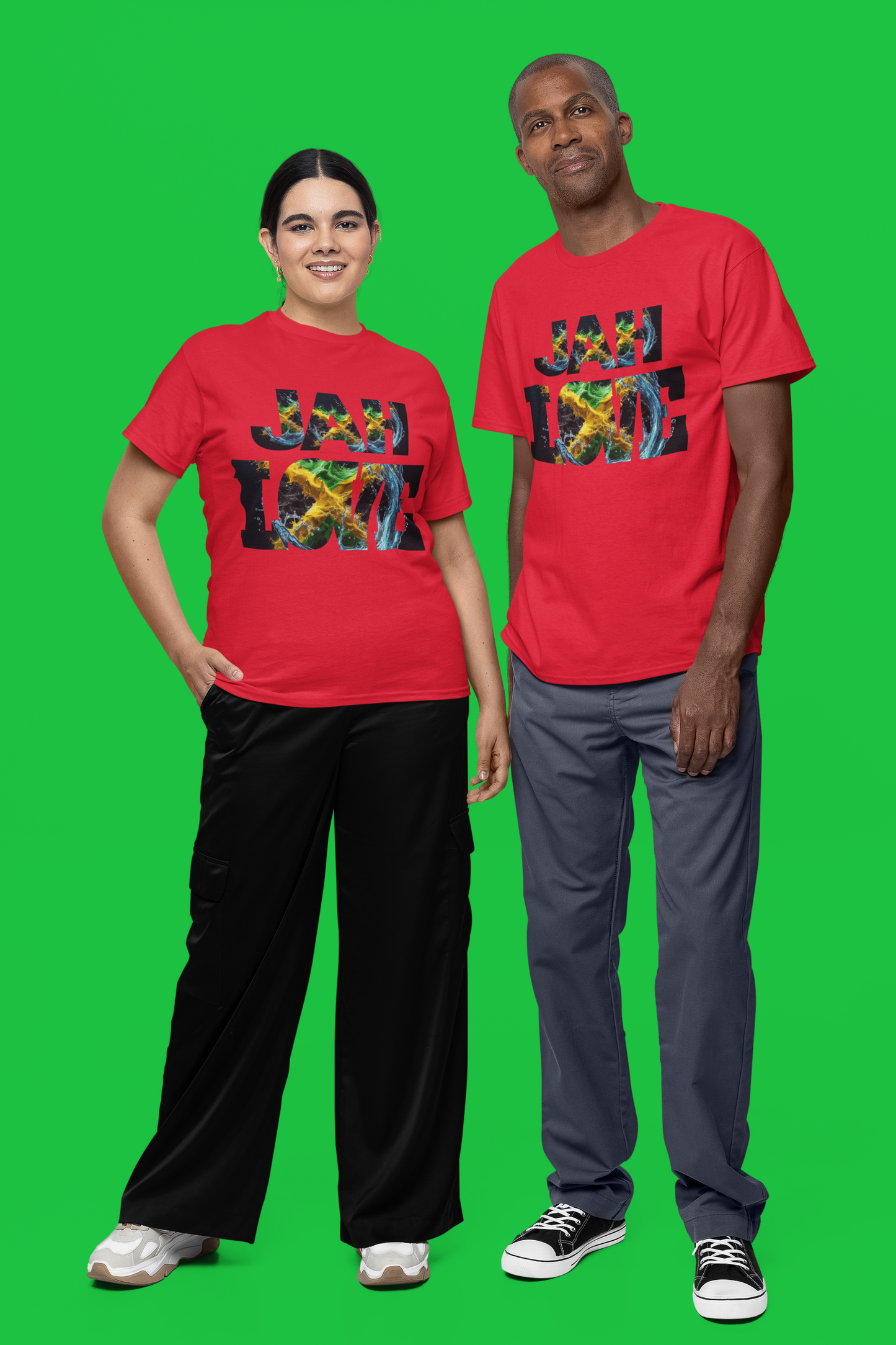 Jamaica Theme T Shirt - Jah Love Imaging876