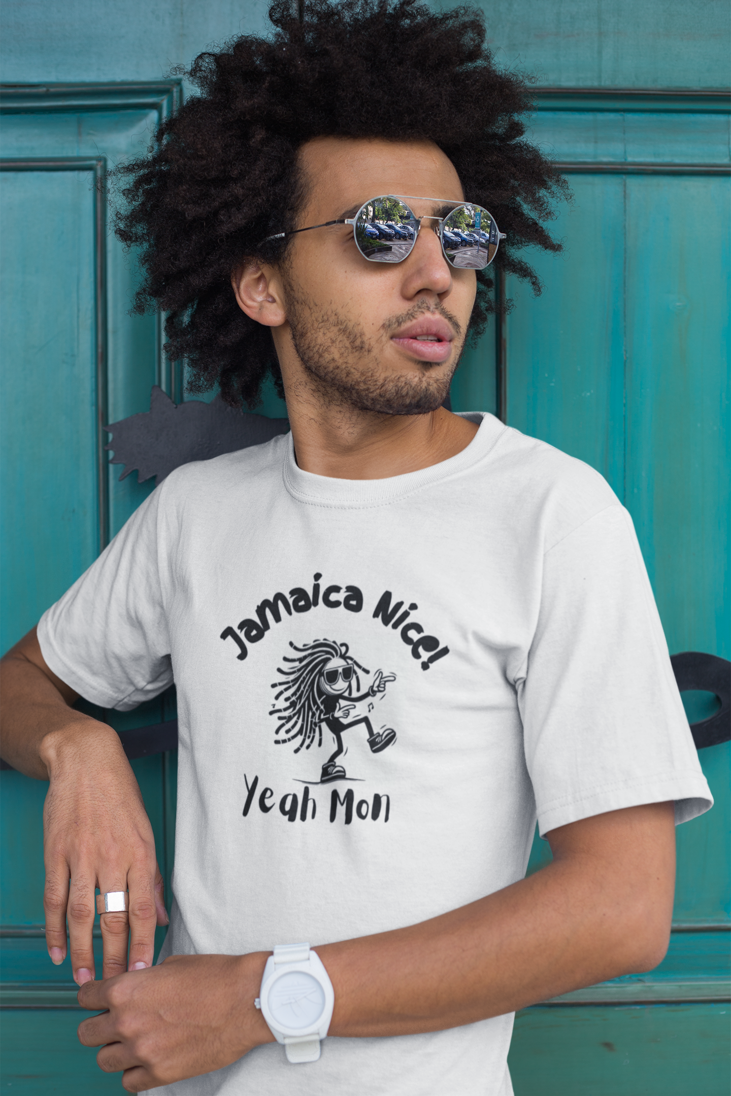 Jamaican Themed T-Shirt  "Jamaica Nice, Yeah Mon" Imaging876