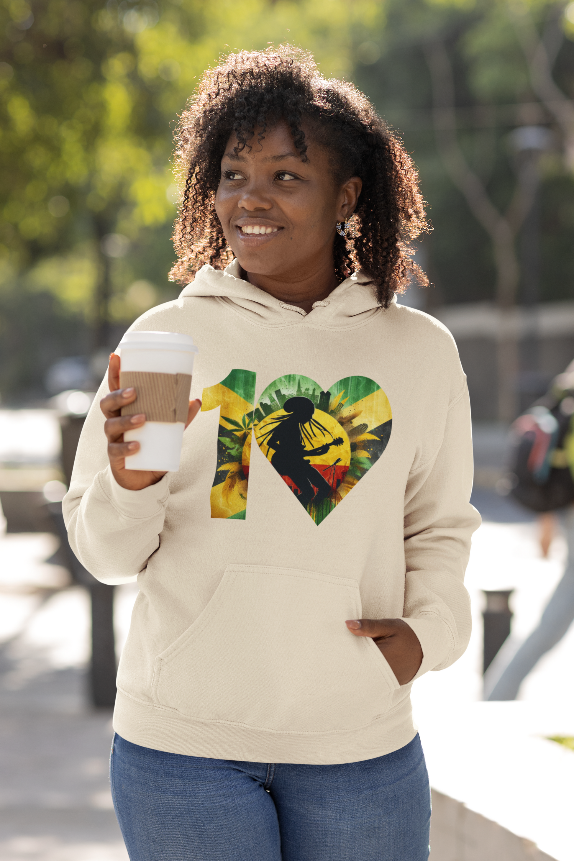 Jamaica Themed Hoodie Pullover - 1 Love Imaging876