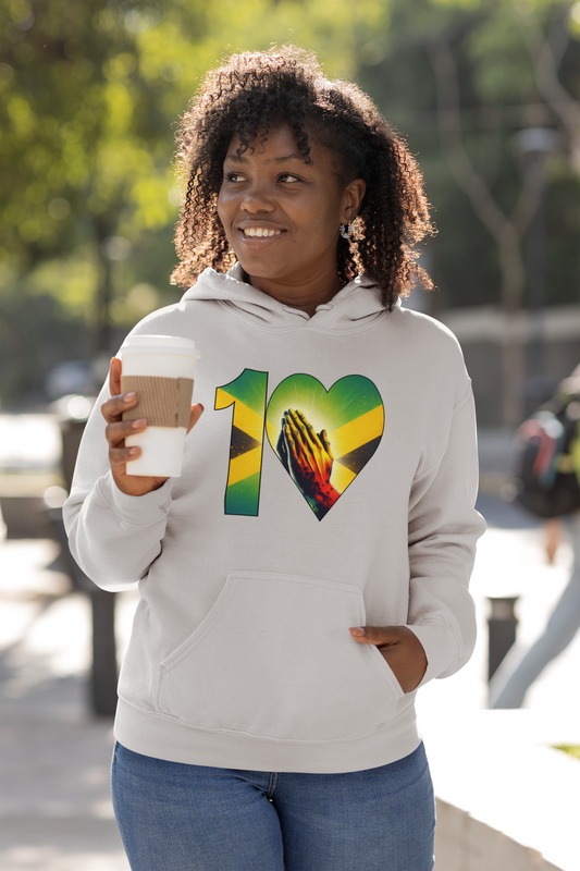 Jamaican Theme Hoodie Pullover - 1 Love Prayer Imaging876