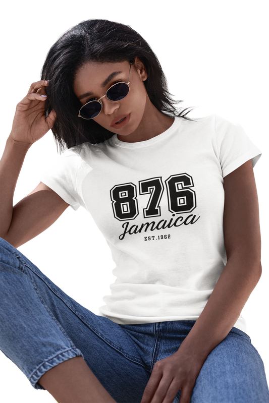 Jamaica "876" Themed Printed Women's T- Shirt / Tees by  Imaging876